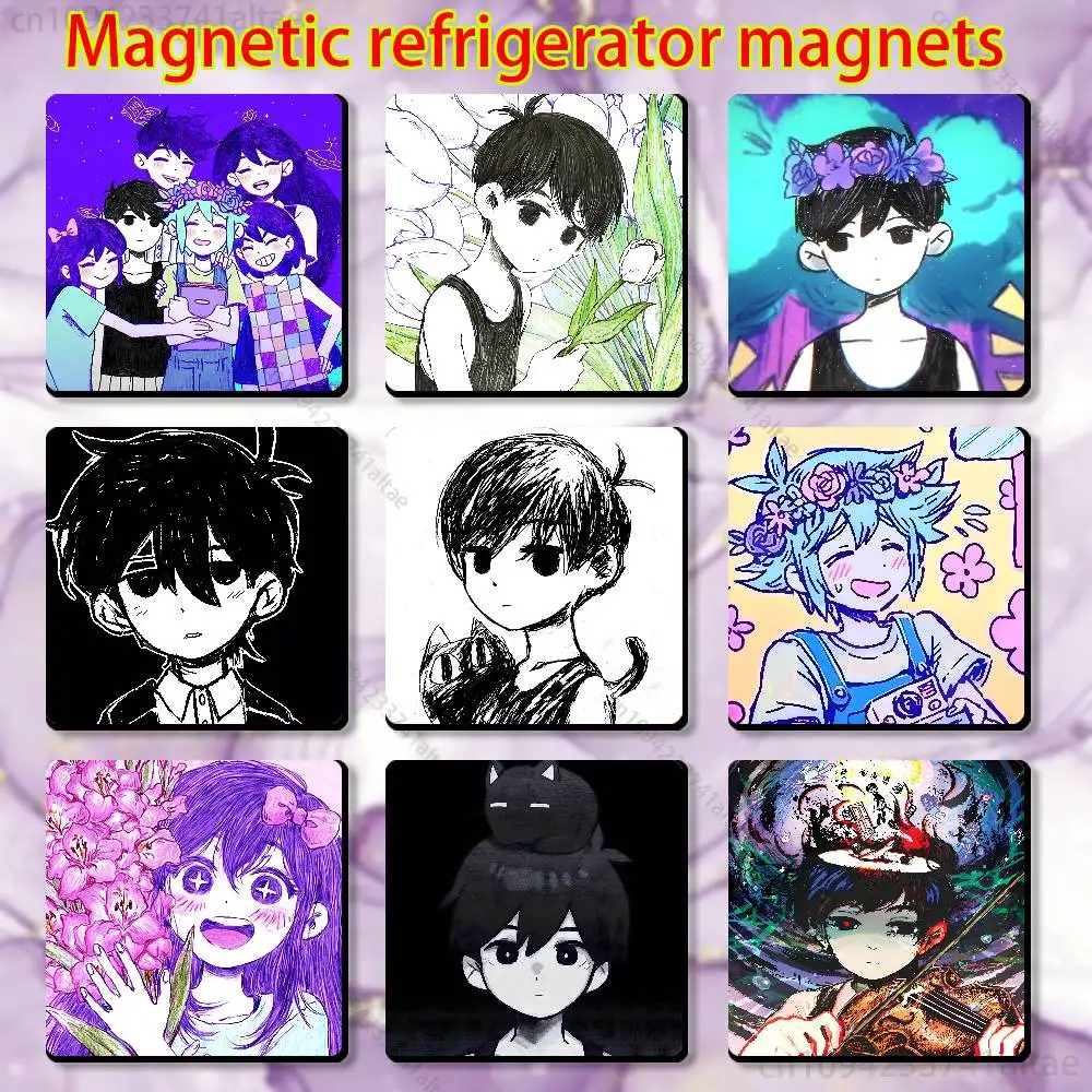 

Game O-Omori Magnetic Fridge Magnets - No Falling Off, Fit for Refrigerators, All Metal Surfaces,Home Decor