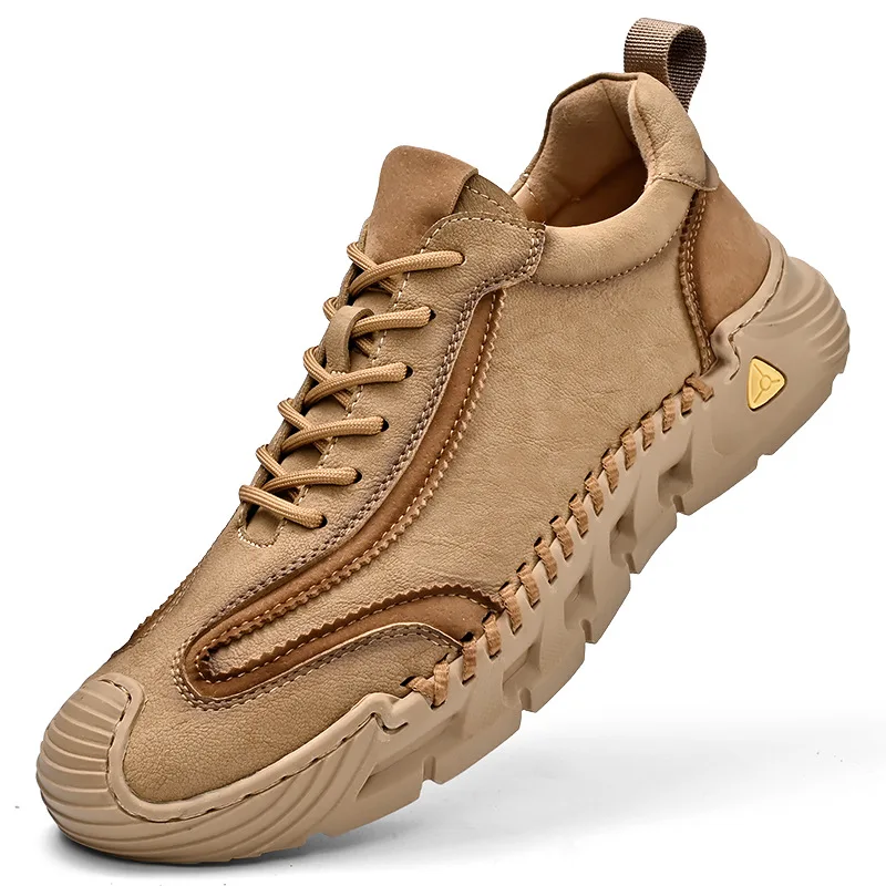 

Hand Sewn Men's Casual Leather Shoes Outdoor Sports Hiking Shoes Men's Driving Shoes