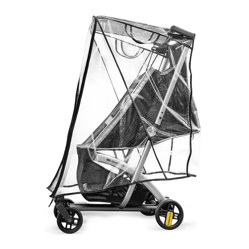 Wasserdichte Reise Tasche Kinderwagen Regen Abdeckung Nobstructed Kinderwagen Zubehör Transparent Baby Regenschirm Kinderwagen Regenschutz