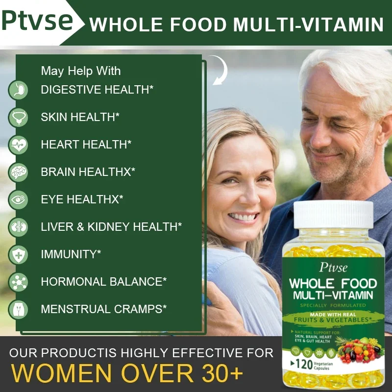 Fruit & Vegetable Complex Capsules Rich In Multivitamins & Dietary Fiber Whole Foods Superfoods Boost Immunity