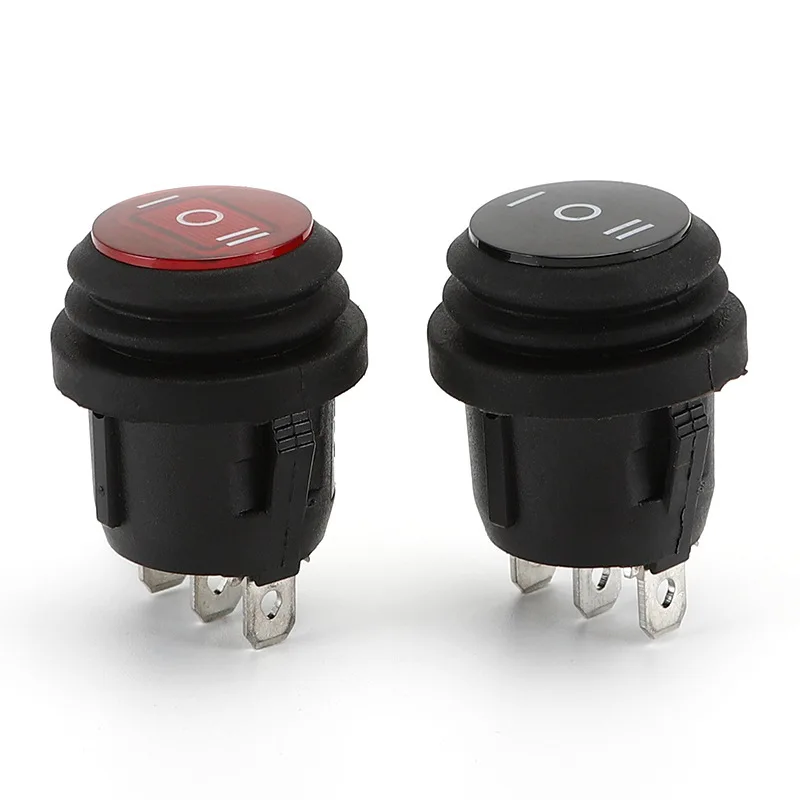 مفتاح هزاز مقاوم للماء KCD2، 3 دبابيس، 3 أوضاع - مفتاح تبديل من نوع القارب الدائري