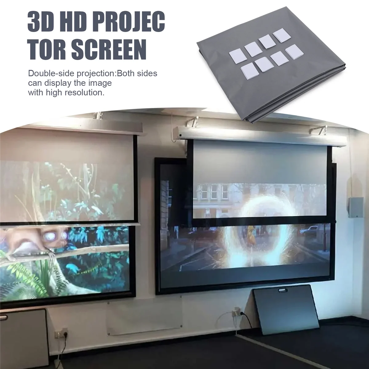 Projektor einfache Vorhang Anti-Licht-Bildschirm 80 Zoll Home Outdoor Office tragbare 3D-HD-Projektor Bildschirm