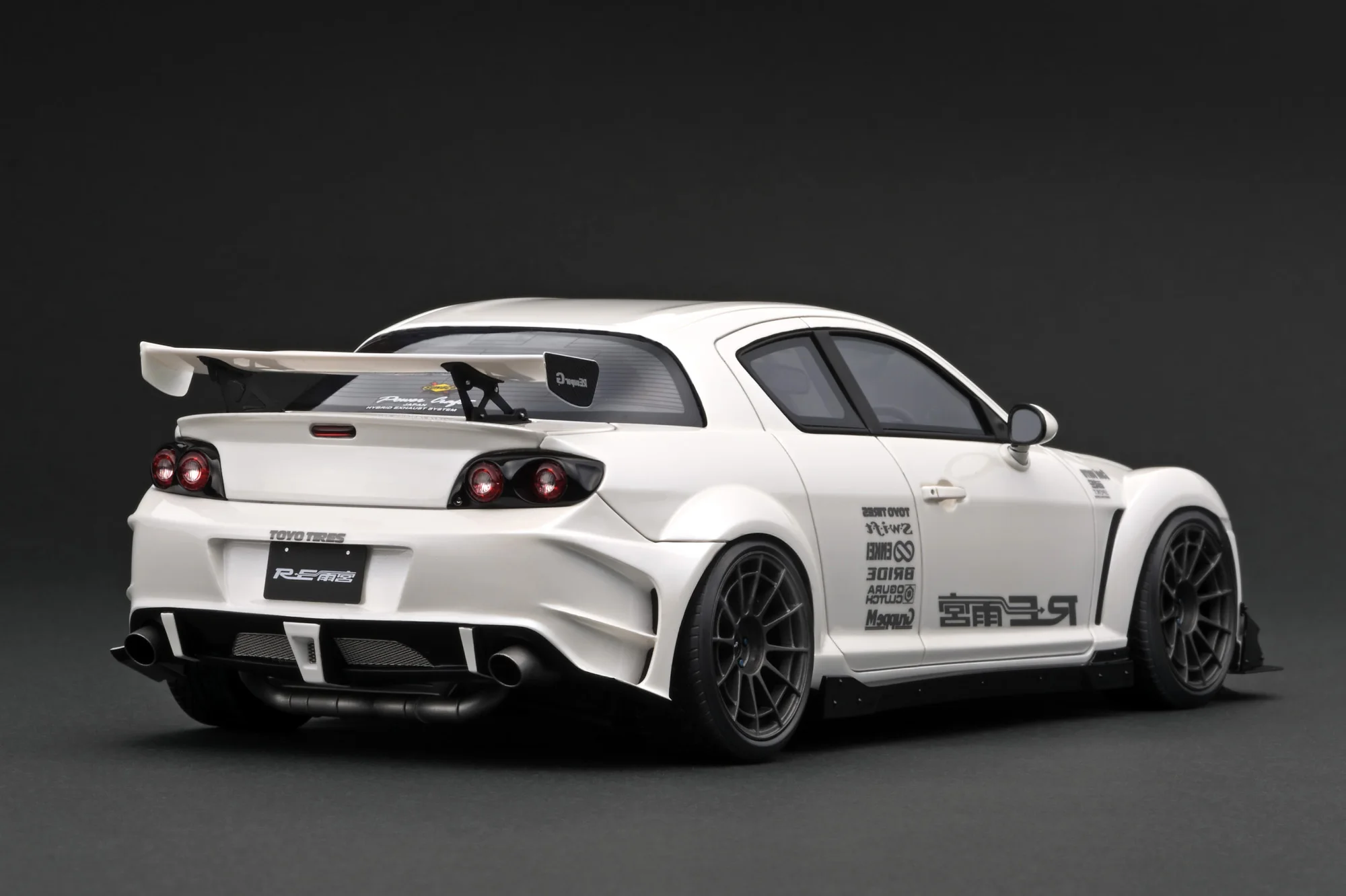 IG 1:18 Mazda RX-8 (SE3P) RE Amemiya Pearl White 3D escalas do veículo real Modelo colecionável de resina com motor 13B IG3174