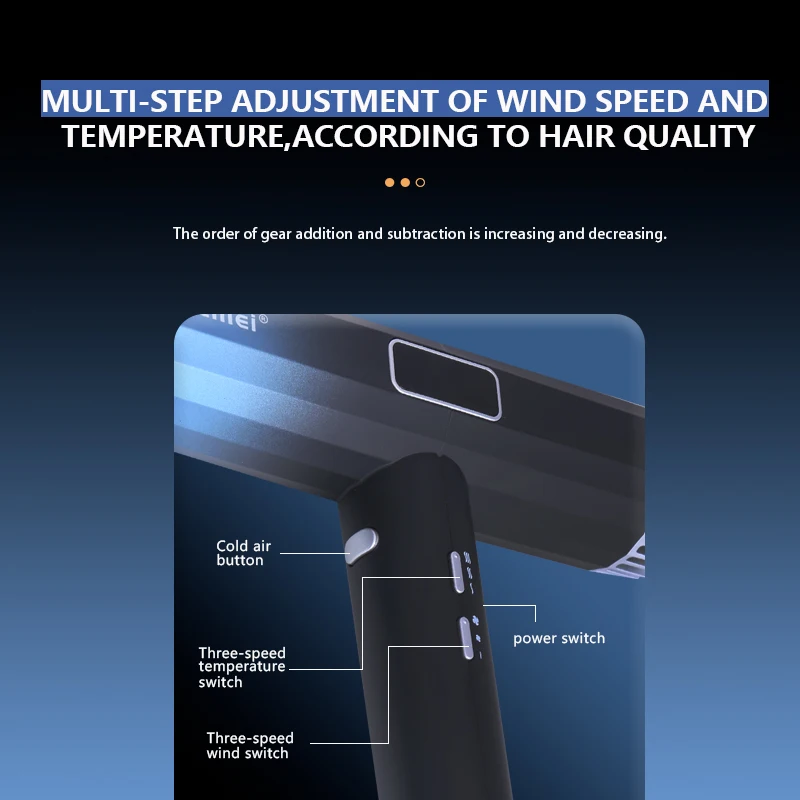 KM-6906 OEM Factory Negative Ionic Hair Dryer 2000w High Speed Salon Hair Blow Dryer With Diffuser Secador De Cabelo