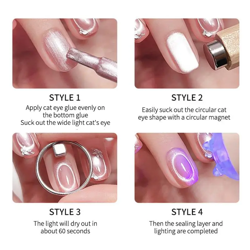 Ringmagnet Hohlkatzenauge Ovaler Nagelmagnet Maniküre-Werkzeug für DIY Gel Polish Magnetische Nagelkunst Hilfswerkzeuge Zubehörset – Detail 10