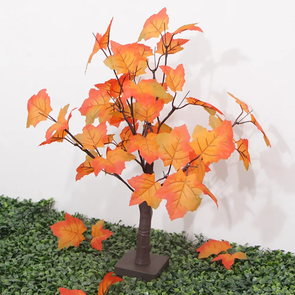

Lighted Maple Tree Operated Warm White Led Tabletop Autumn Decor Fall Tree Home Festival Flexible Branches