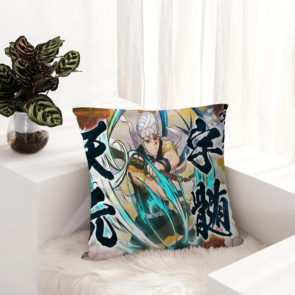 D-Demon S-Slayer Tengen Uzui Classic Movie Cushion Cover Decorative Pillow Sofa Home Decor Case Pillow Cases