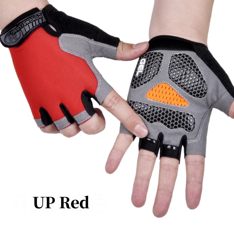 Handpalm Anti Slip Half Vinger Gel Fietshandschoenen Opgewaardeerd Versie Ademend Anti-Zweet Mannen Vrouwen Mtb Fiets Handschoenen Sport Gl