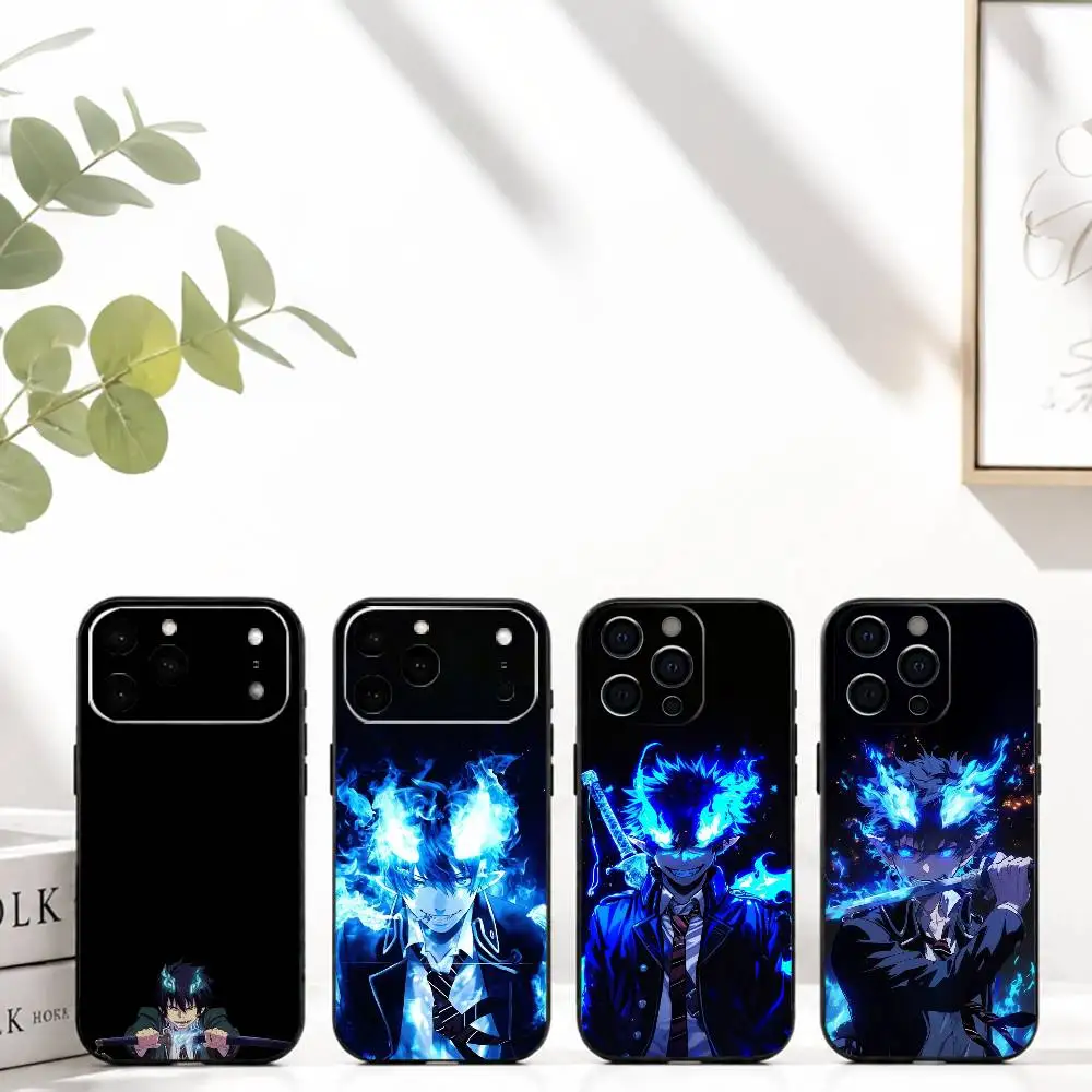 

A-Anime Blue Exorcist RO Phone Case For iPhone 17,16,15,14,13,12,11 Plus,Pro Max,XS,Soft Silicone Black Cover
