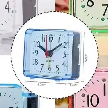 Small Alarm Clock Cute Portable Alarm Clock With Beeping Sound Home Decor Square Alarm Clock Student Bedroom Bedside
