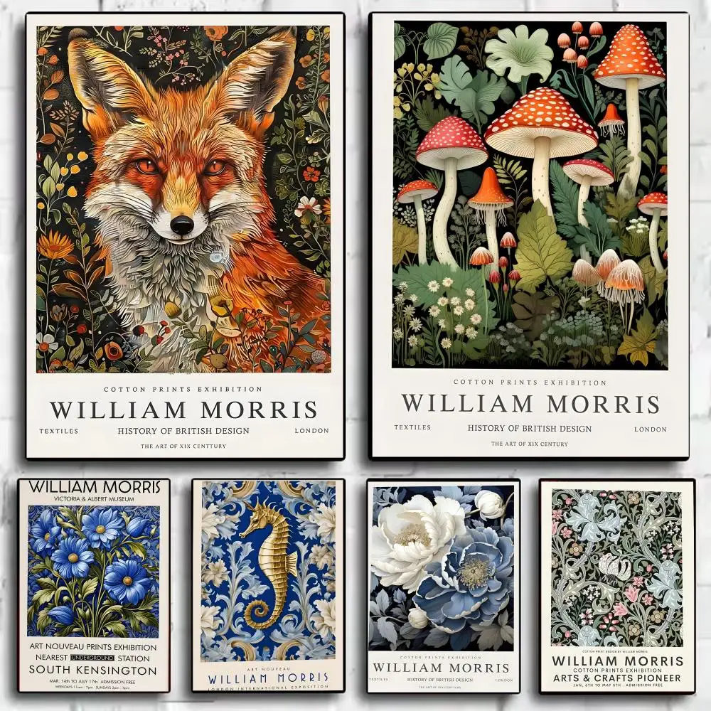 التصميم الكلاسيكي W_William M_Morris ملصق ديكور جدار الفن ملصقات جدارية طباعة الصور للمنزل غرفة المعيشة المدخل ديكور هدية