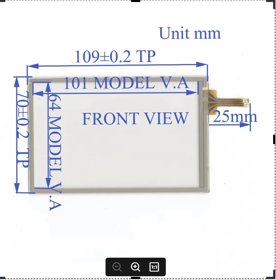 TR4-043F 4.3 Inch Touch Screen Glass Digitizer 109mm*70mm Touchsensor109*70 Good Quality Mead In TaiWan
