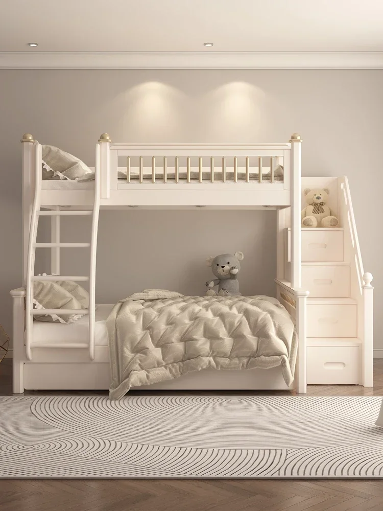 

A Children's bunk bed, double bed, girl's mother bed
