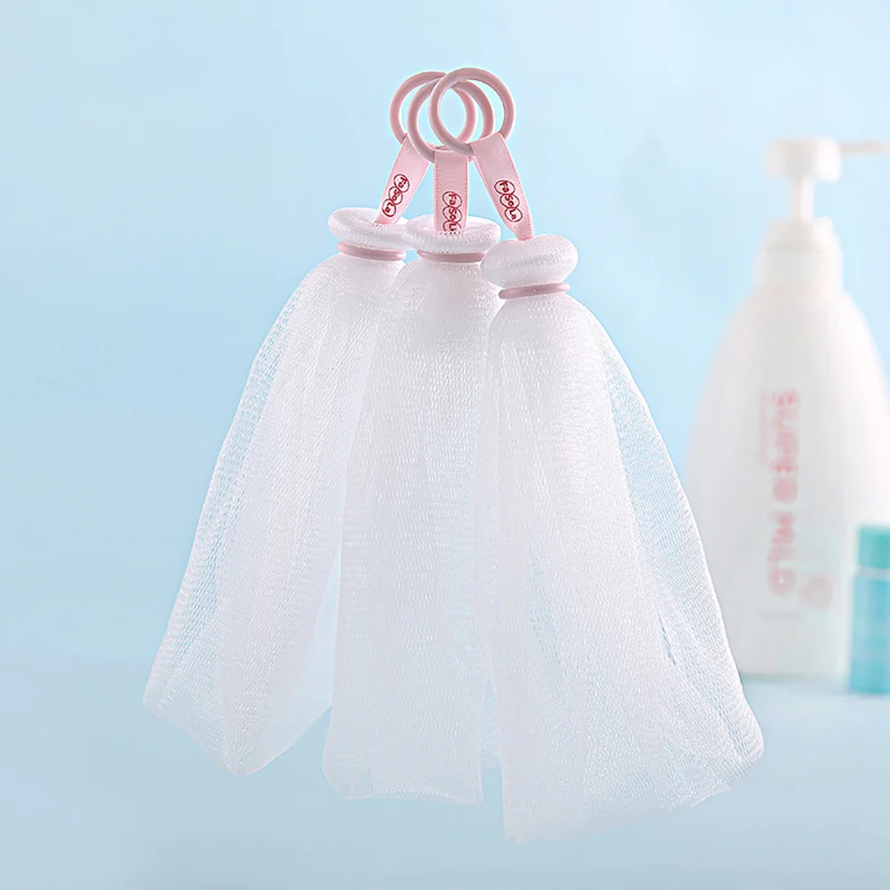 

2 Pcs Net Soap Pouch Facial Cleanser Maker Nets Towel Cleansing Foaming Helper Shower