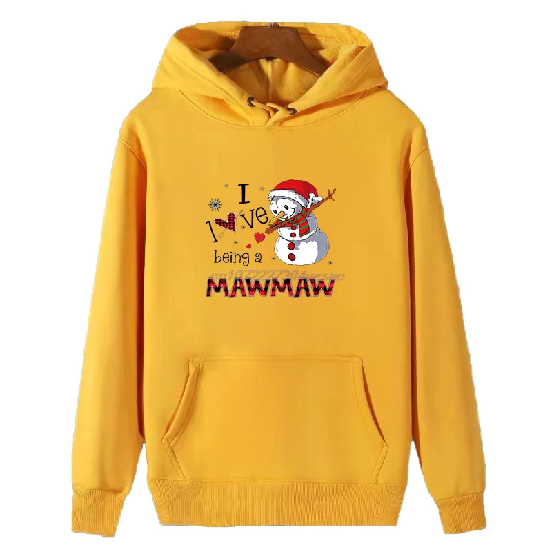 

Забавные рождественские толстовки с капюшоном и принтом снеговика, толстовки с надписью «I Love Being A Mawmaw», новые толстовки, толстый свитер, зимний толстый свитер