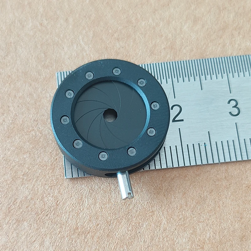 1-12mm Zoom Optical Iris Diaphragm Module Adjustable Manual Aperture Optional for Microscope Camera Laser