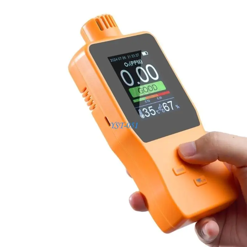 جهاز تحليل الأوزون E15A جهاز قياس جودة الهواء مع شاشة عرض مرئية، للاستخدام السكني في أماكن العمل والمدارس البيئية