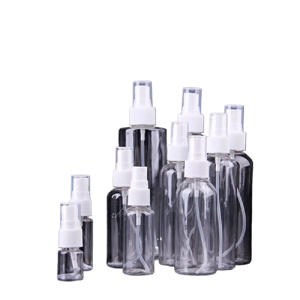 

100PCs*10/20/30/50/100ML Empty Transparent Plastic Spray Bottle Medical Oral Pack Fine Mist Atomizer Cosmetic Container