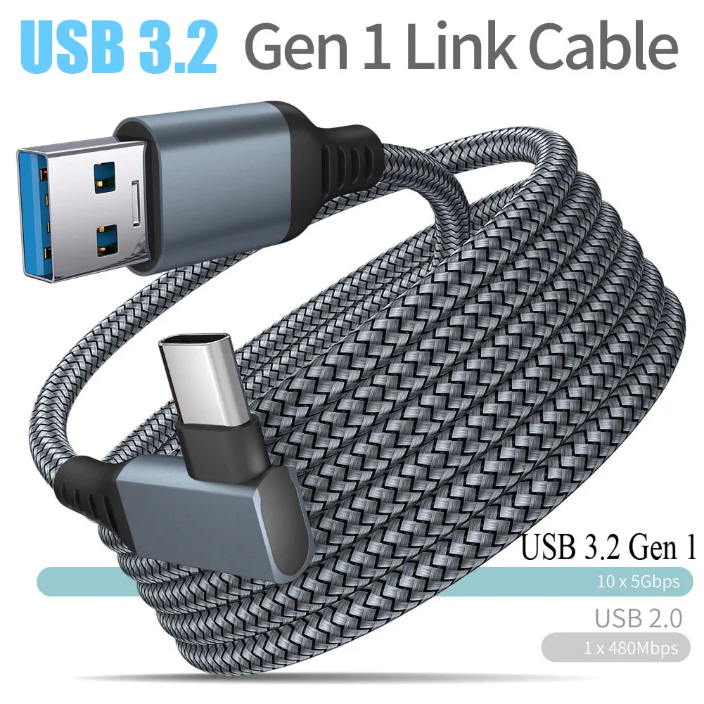 6M 5M 3M For Oculus Quest 2 Link Cable USB3.2 Quick Charge Cables For Meta Quest3 2 VR Data Fast Charges VR Headset Accessories