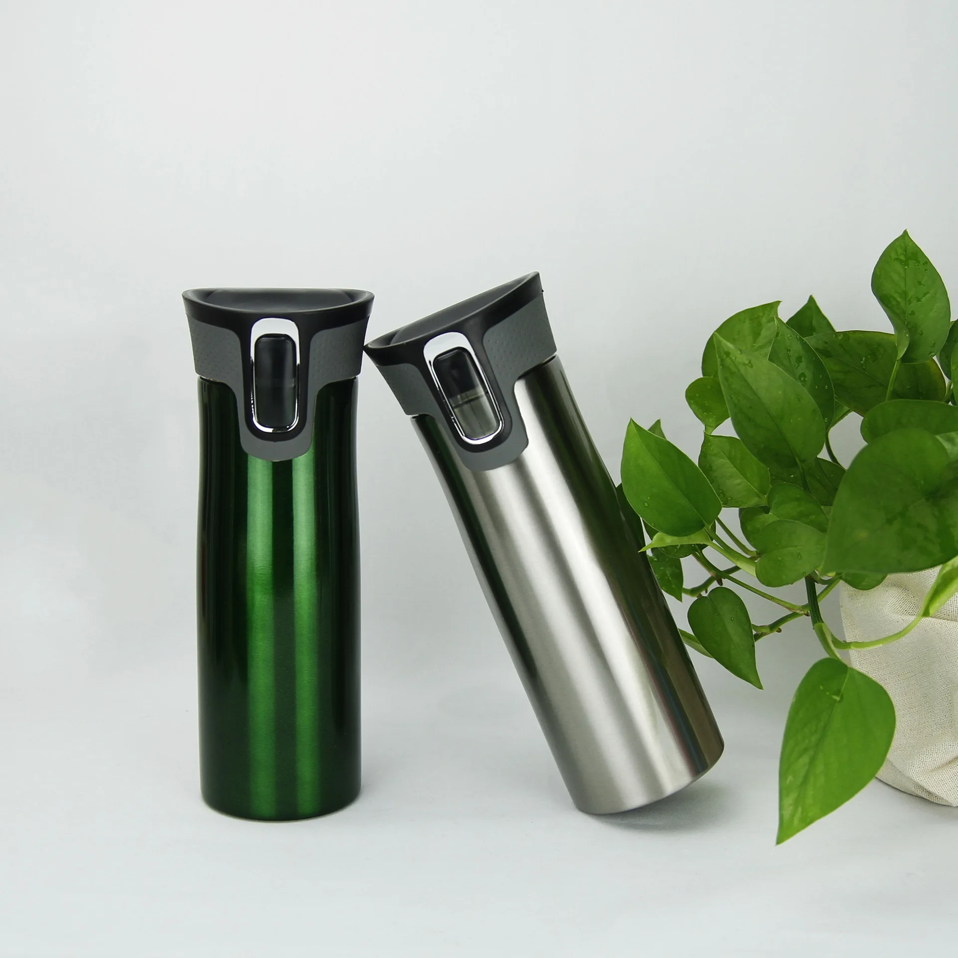 500ML One Key Drinking Water Stainless Steel Double Wall Vacuum Insulated Cup Business Car Cup High-end Gift Cup