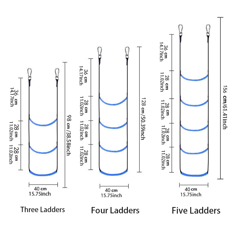 Picture 6: New Rubber Boat Special Boarding Yacht Side Soft Ladder Inflatable Boat Launching Ladder Folding Hanging Ladder