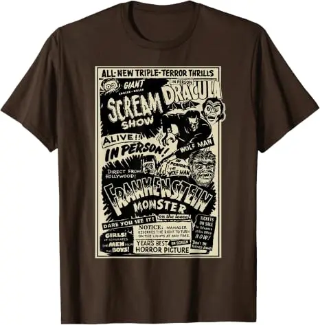 Horrorfilm-Monster Mumiendrache Dracula Werwolf Frankenstein T-Shirt Y2k Art Vintage Horror-Film-Fans Grafik-Bekleidung Herrenbekleidung – Detail 10