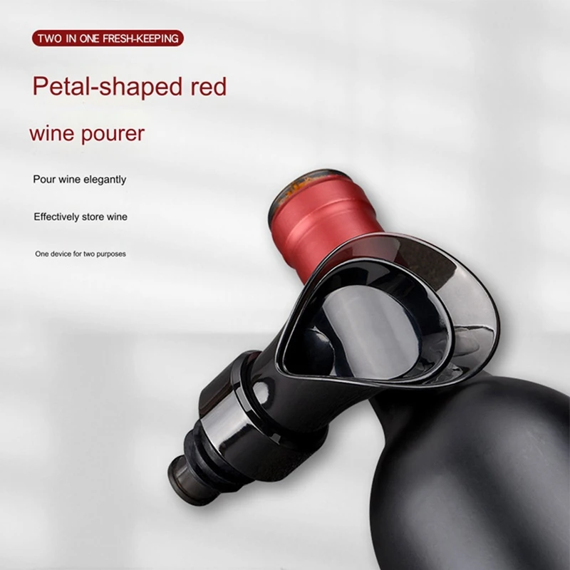 Wine Pourer Fast Wine Decanter Red Wine Preservation Stopper Bottle Stoppers Bar Tools Petal Shape Dispenser Easy To Use