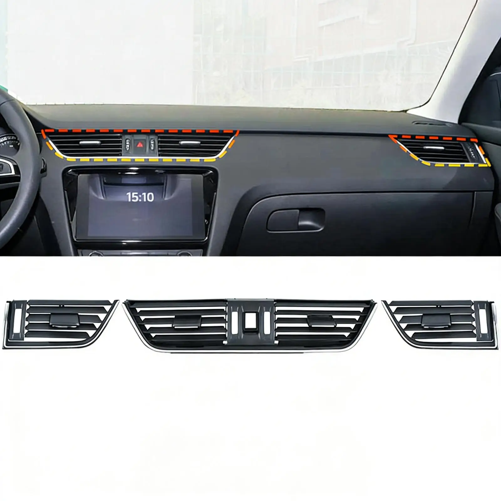 

Air Outlet Cover Dashboard Panel Professional Vehicle Accessories ABS Plastic for Skoda Octavia Imported Models
