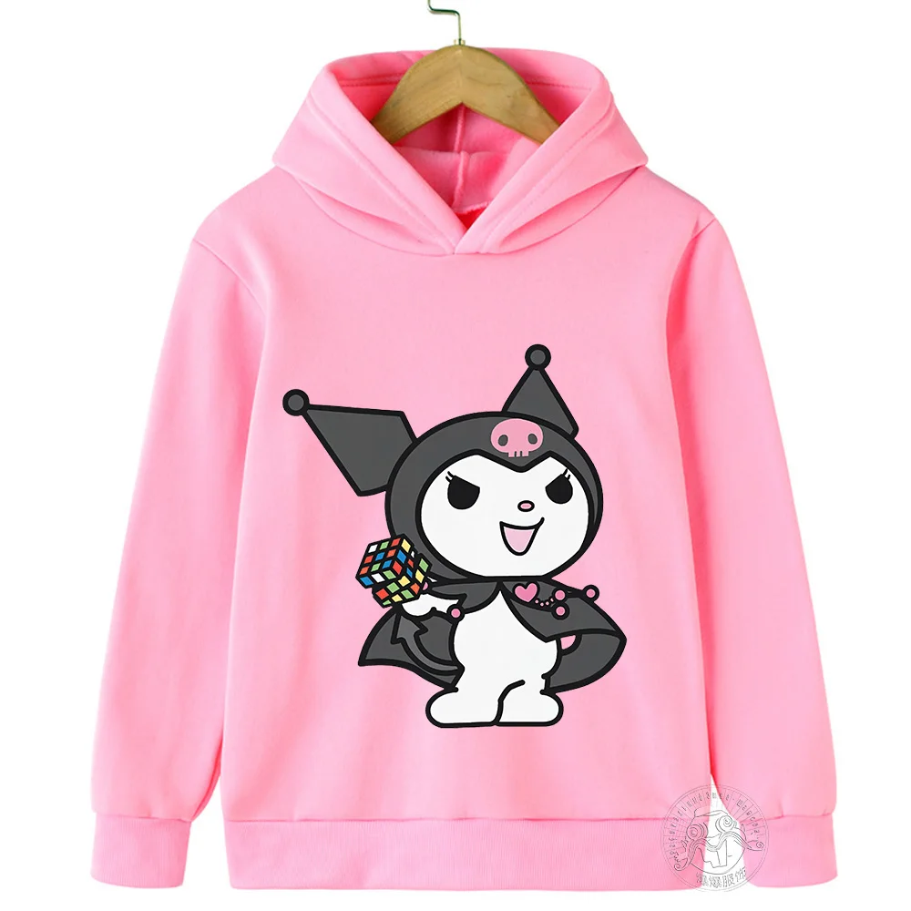 Kinder Mädchen Kuromi Anime Hoodies Langarm Sweatshirts Kinder Frühling Herbst 3-14 Jahre alt