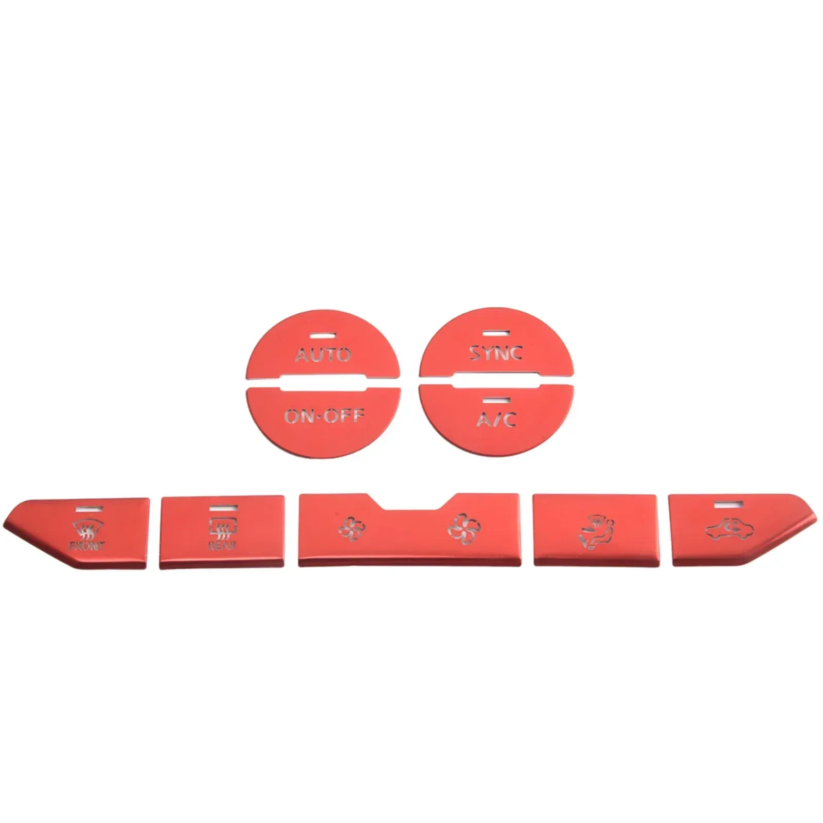 Protect and Personalize Your Central Console AC Switch with Red Aluminum Sticker Cover for Nissan For Sentra 2024