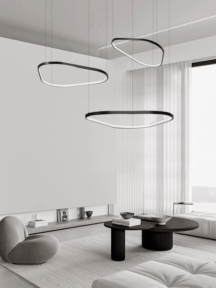 Nordische unregelmäßige Geometrie Ring LED Kronleuchter Beleuchtung Wohnzimmer Esszimmer Pendel leuchte minimalist ische Schlafzimmer Hängelampe Leuchten