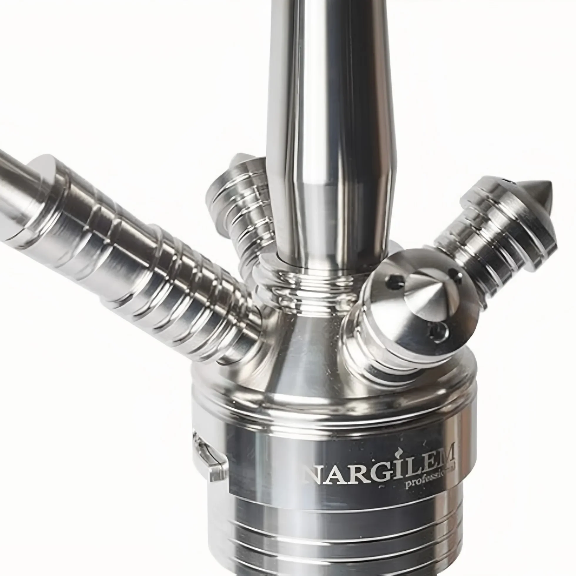 NargilemV2A Hookah Shisha 304 Stainless Steel Large Hookah With Glass Bottle Single Hose