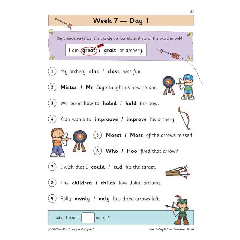 New KS1 English Daily Practice Book Year 2  Summer Term CGP Books Coordination Group Publications 9781789086805 Book
