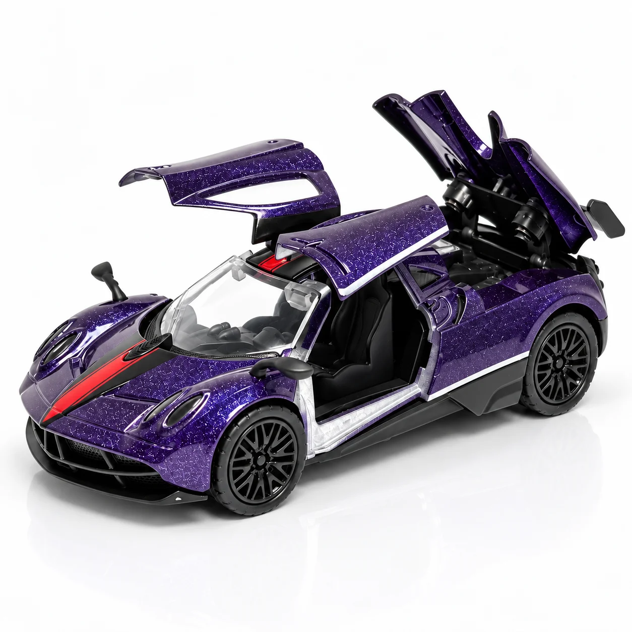 (Corrugated Box) Track Super Racing Vehicle Style Toy Car, Powerful Spring, Metal Casting, the Best Gift.