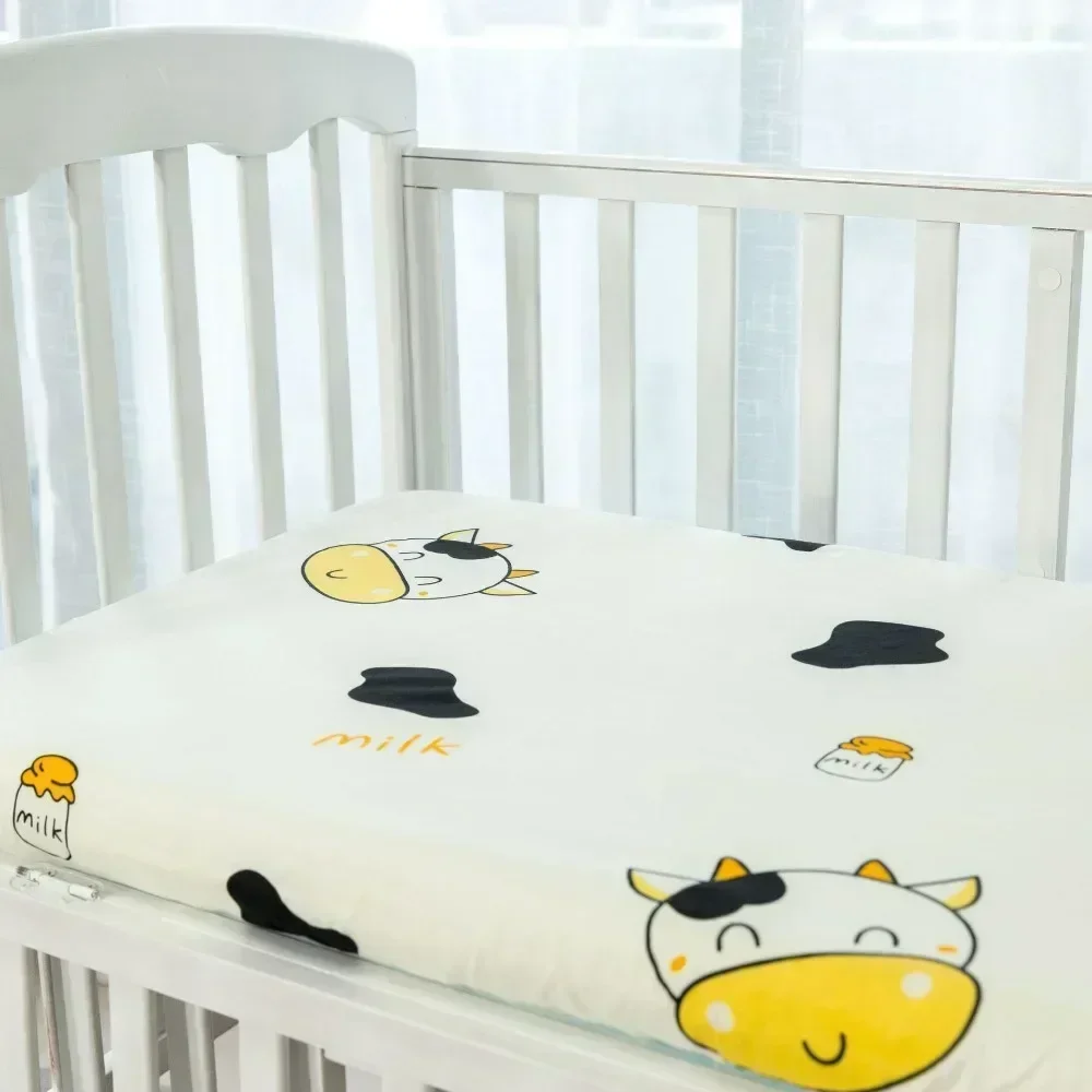 50*90cm Crib Fitted Sheets Soft Baby Bed Mattress Covers Print Newborn Toddler Bedding Set Kids Mini Cot Sheets Cotton