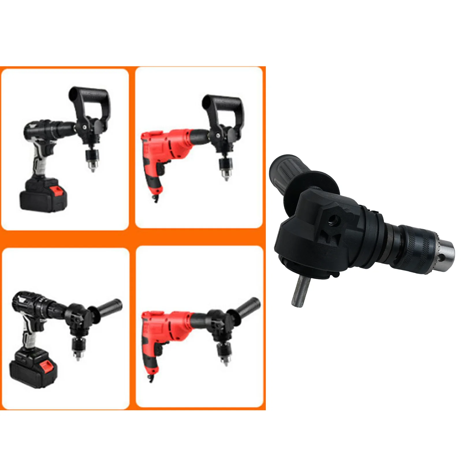 

Насадка для дрели под углом 90 градусов, адаптер для дрели под прямым углом, черный, как набор, насадка для дрели под углом 90 градусов для проектов DIY