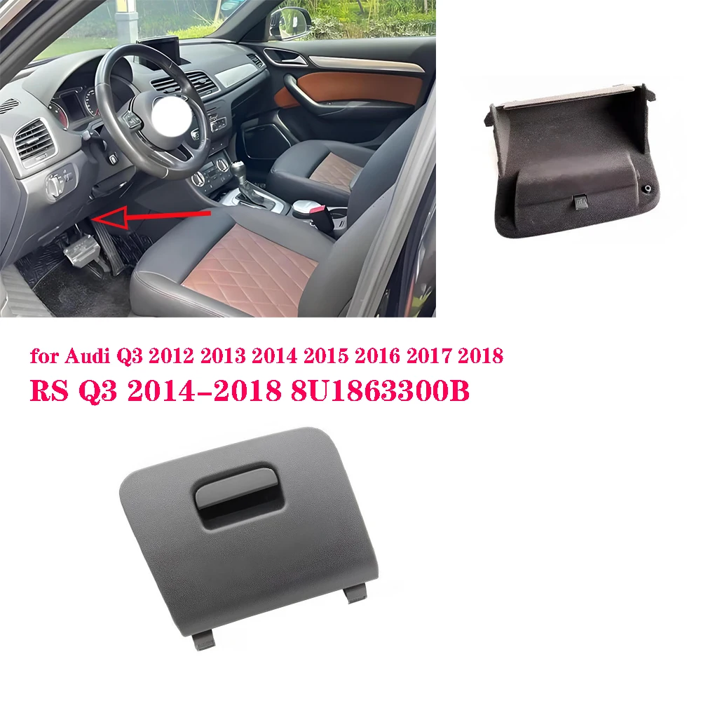 

Автоматический лоток для хранения приборной панели с левой стороны водителя, черный для Audi Q3 2012 2013 2014 2015 2016 2017 2018 RS Q3 2014-2018 8U1863300B