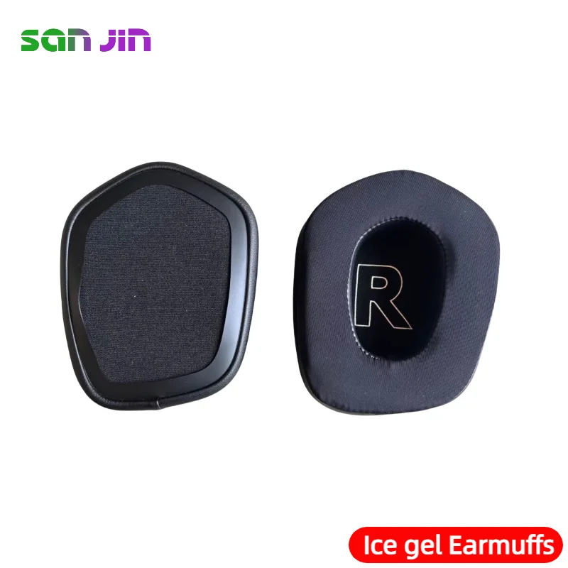 SANJIN Replacement High Quality Ice gel ear pads for Logitech G733 G335 Headset Earmuffs / Head Beam Pad Beam Repairing Parts