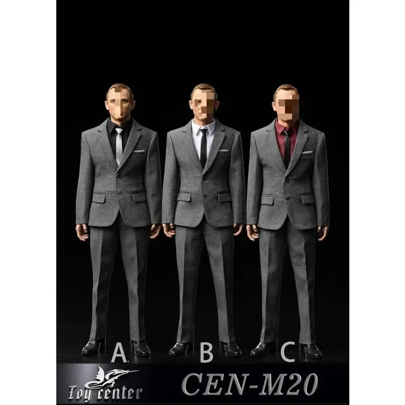 Toy Center CEN-M20 1/6 Scale Male Soldier Gray Suit Formal Wear Clothes Set for 12inch Action Figure Body Toy