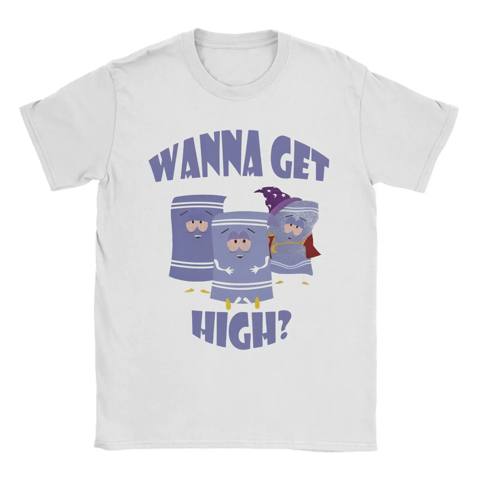 تي شيرت مطبوع من ساوثز كوميدي مضحك باركد للجنسين منشفة تريد الحصول على تي شيرتات قطنية عالية نقية ملابس قصيرة الأكمام