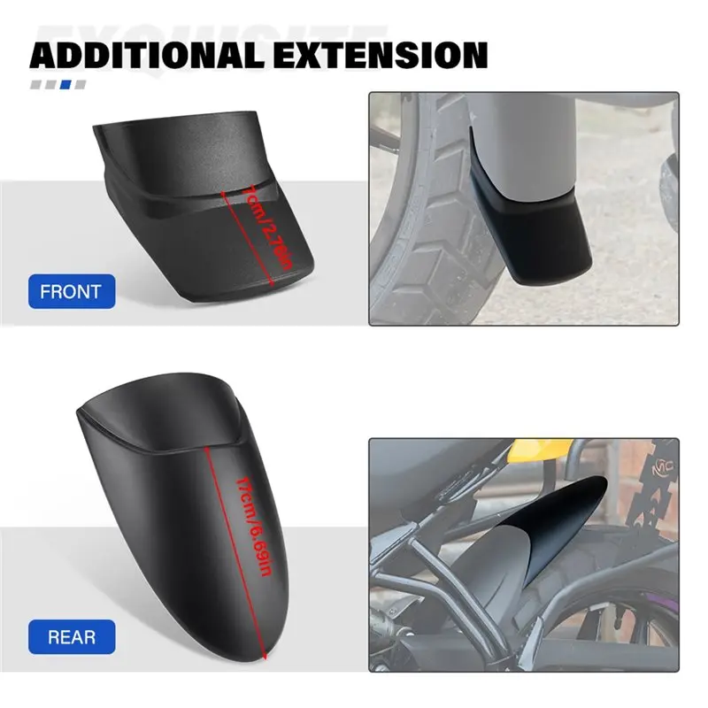 Front Rear Mudguard Extender Fender Extension Kit Splash Guard Hugger Accessory For Guerrilla 450 2024-2026