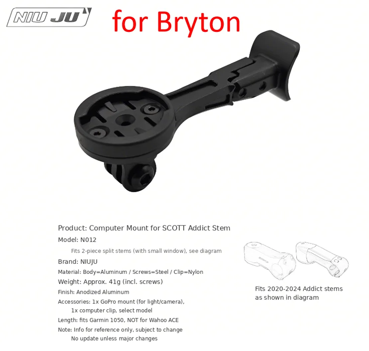 SCOTT SYNCROS ADDICT RR IC/FOIL AERO 1.5 STEM 용 CNC 알루미늄