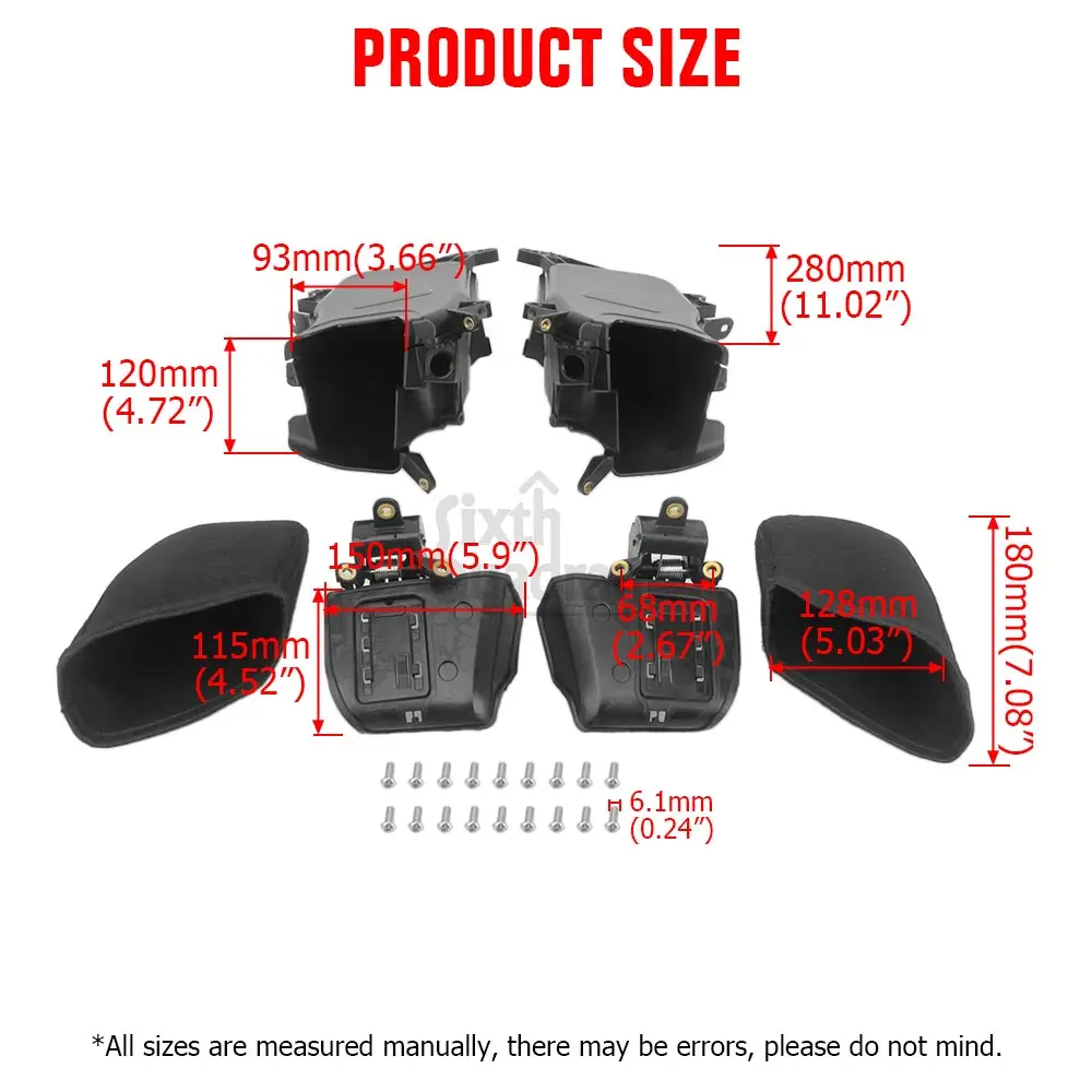 

Universal Black ABS Motorcycle Fairing Storage Glove Box with Felt Liner Fit For Harley Road Glide 2023-2025 Models accessories