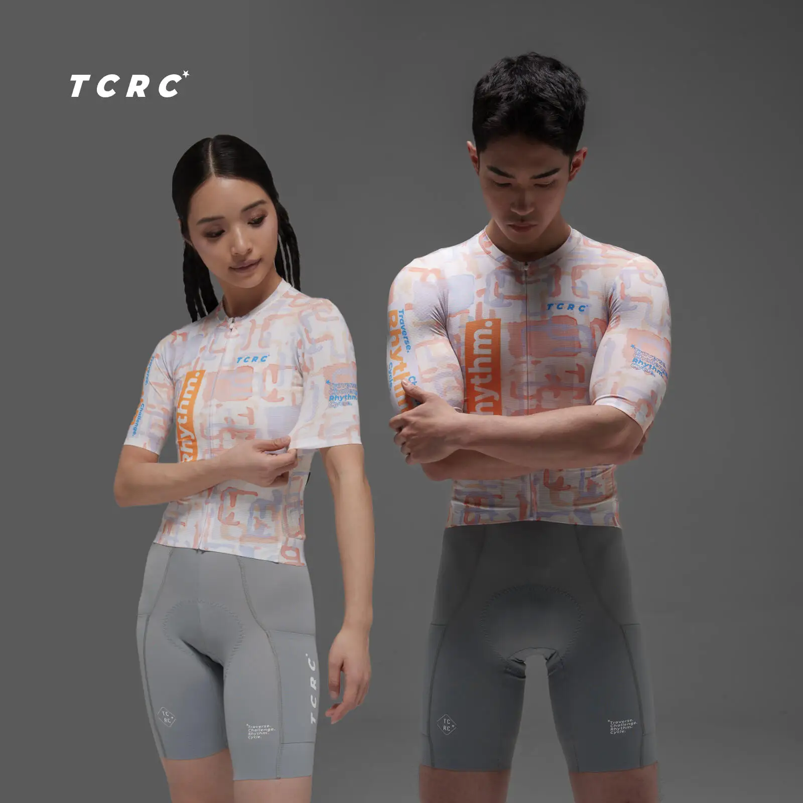 

TCRC Women' Cycling jersey Summer Short Sleeve Bike Shirts Men Tight Bicycle Tops Quick Dry Breathable MTB Clothing