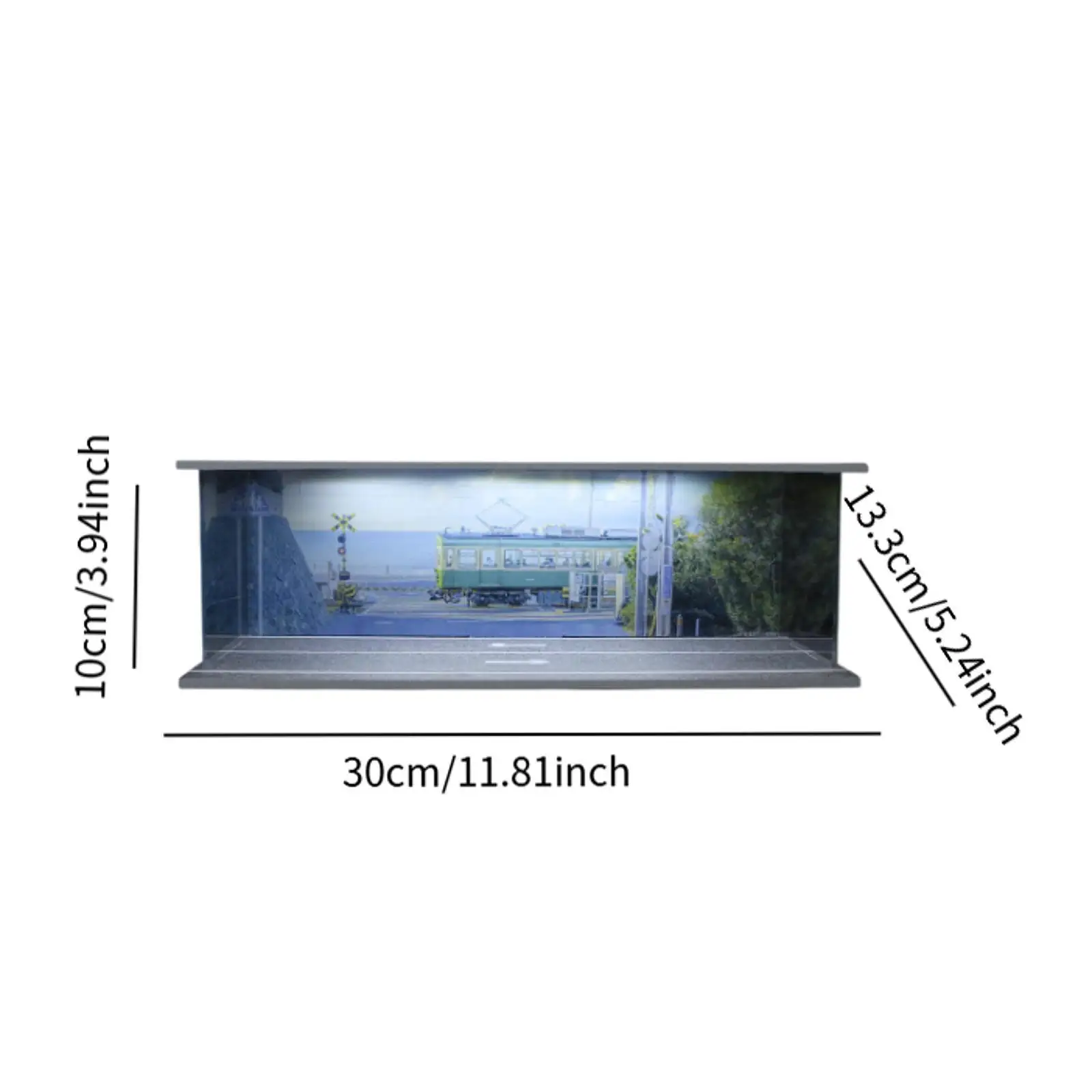 

1/64 Model Car Display Case with LED Light Simulation Parking Lot Scene for Miniature Car Garage and Collection Cars