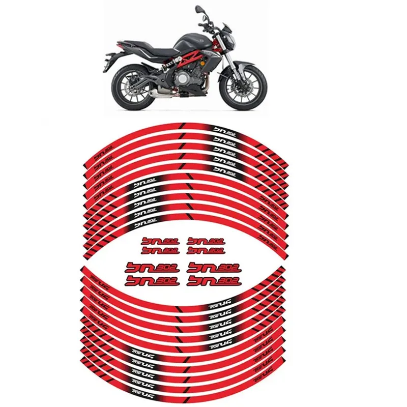 For Benelli BN302 Motorcycle Parts Contour Wheel Decoration Decal Sticker  -  D