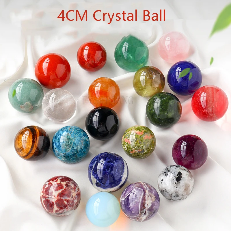 

4CM Crystal Ball Natural Crystal Ball Raw Stone Polished Seven-Star Array Home Office Crystal Crafts 1PCS