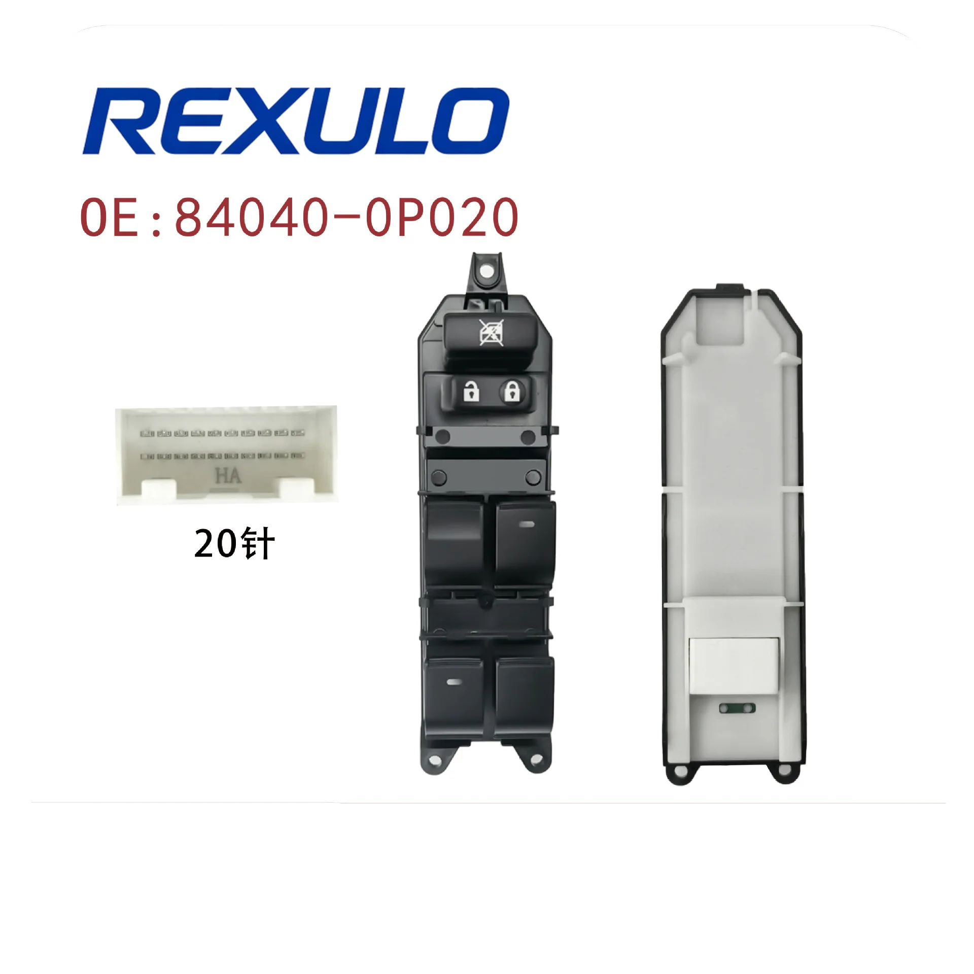84040-33100 20-Pin Driver Power Window Master Switch for Toyota Camry Prius Land Cruiser for Lexus CT200h 84040-0P020 LHD