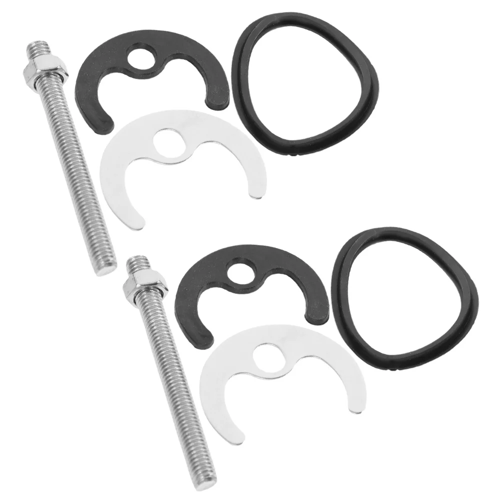 

2 Sets Faucet Accessories Sink Fixing Bracket Fittings Bathroom Stainless Steel Nut Kit Parts Hot Cold Single Hole Kitchen
