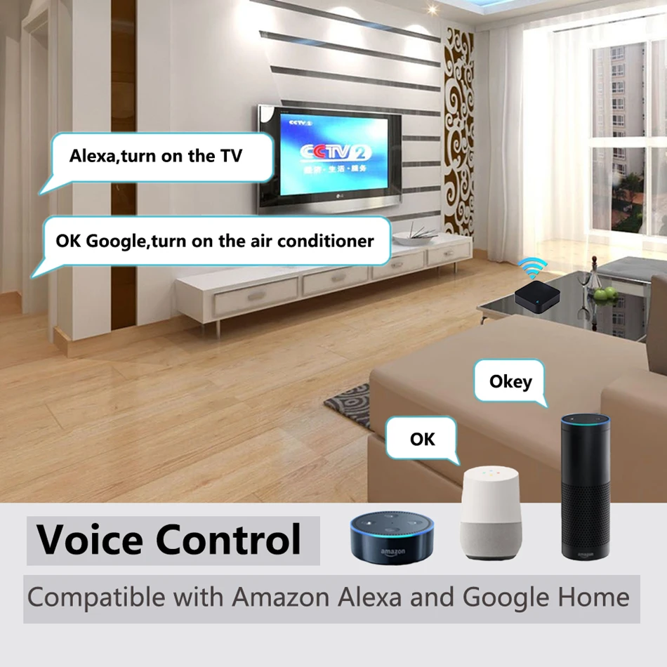 جهاز تحكم عن بعد Tuya Smart IR مستشعر درجة الحرارة والرطوبة المدمج لمكيف الهواء TV DVD AC يعمل مع Alexa Google Home